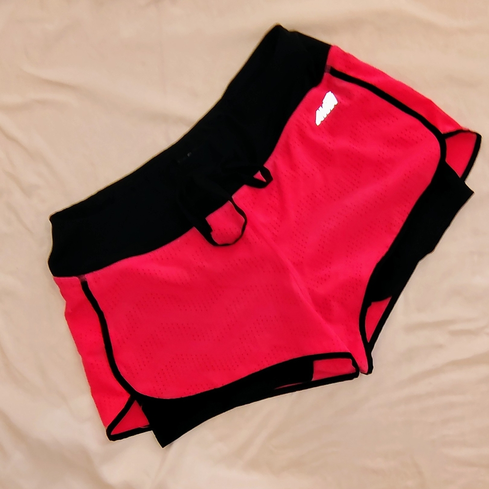 Women's Black and Pink Shorts